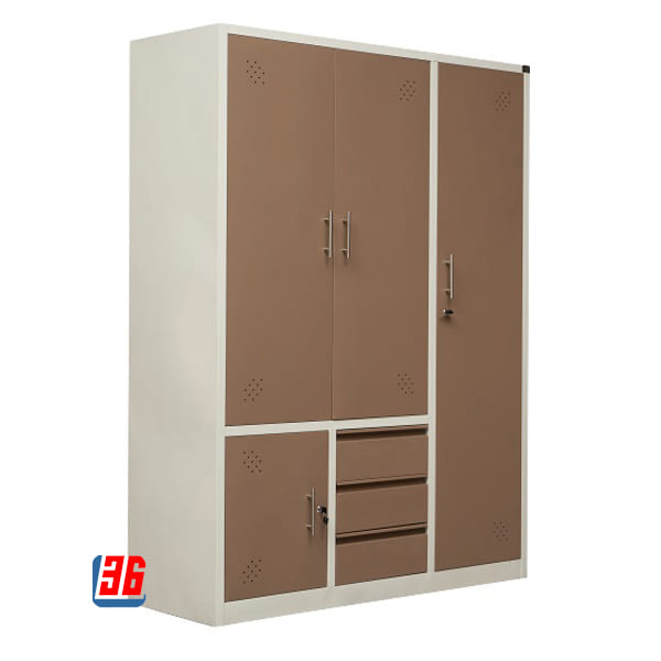 Tủ sắt đựng quần áo 3 buồng