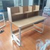 Bàn chân sắt liền giá sách U01-T